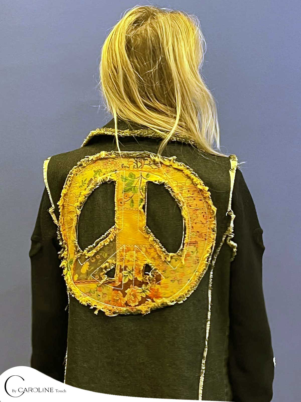 veste en jeans peace by caroline touch